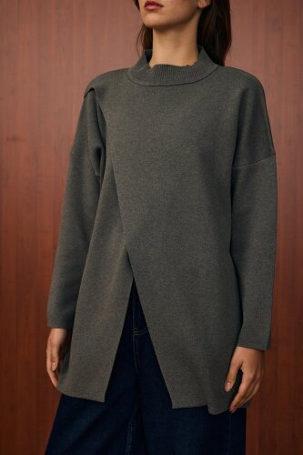 MerWish Makas Triko Tunik ANTRASİT - 3