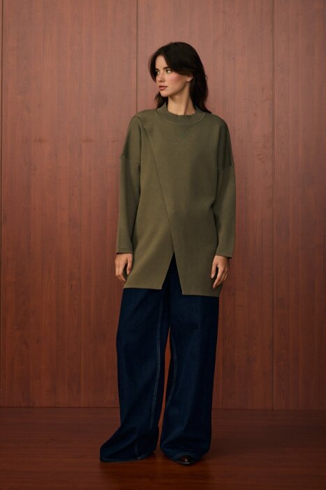 MerWish Makas Triko Tunik HAKİ - 1