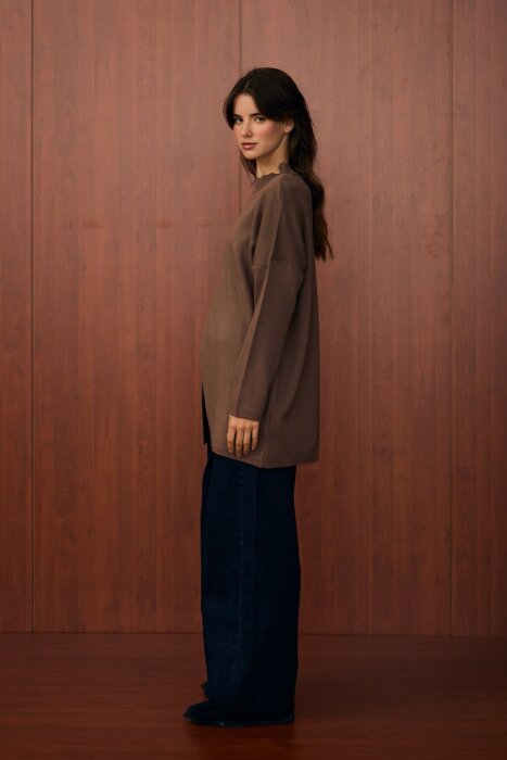 MerWish Makas Triko Tunik KAHVE - 2