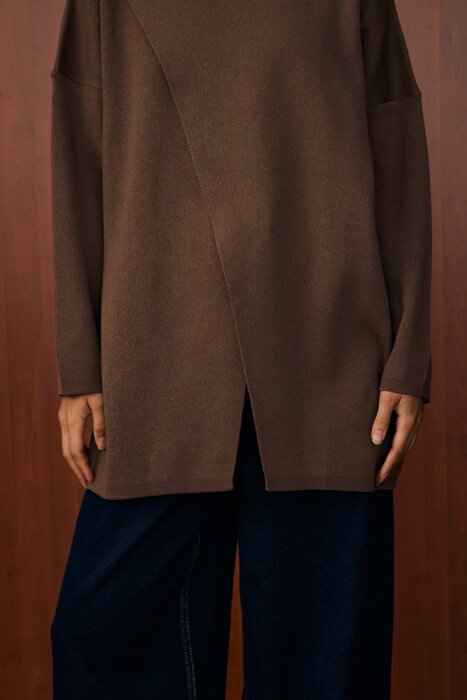 MerWish Makas Triko Tunik KAHVE - 3