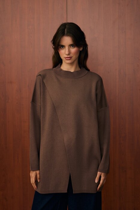 MerWish Makas Triko Tunik KAHVE - 5