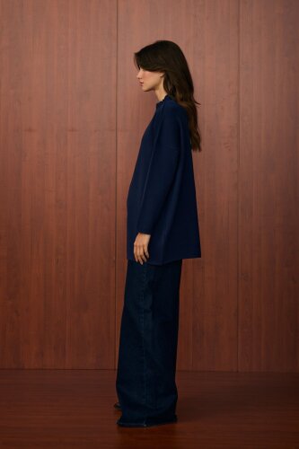 MerWish Makas Triko Tunik LACİVERT - 2
