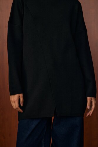 MerWish Makas Triko Tunik SİYAH - 5