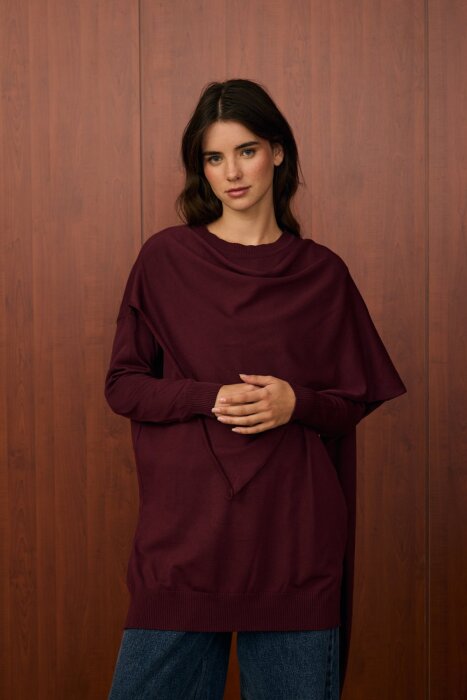 MerWish Meryy Triko Tunik BORDO - 5