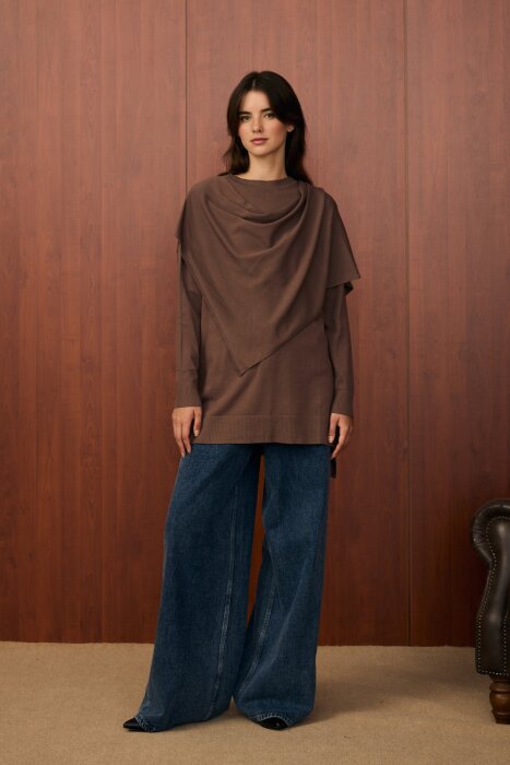 MerWish Meryy Triko Tunik KAHVE - 1