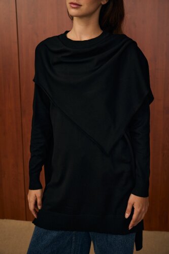 MerWish Meryy Triko Tunik SİYAH - 3