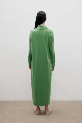 MerWish Modal Elbise YEŞİL - 3