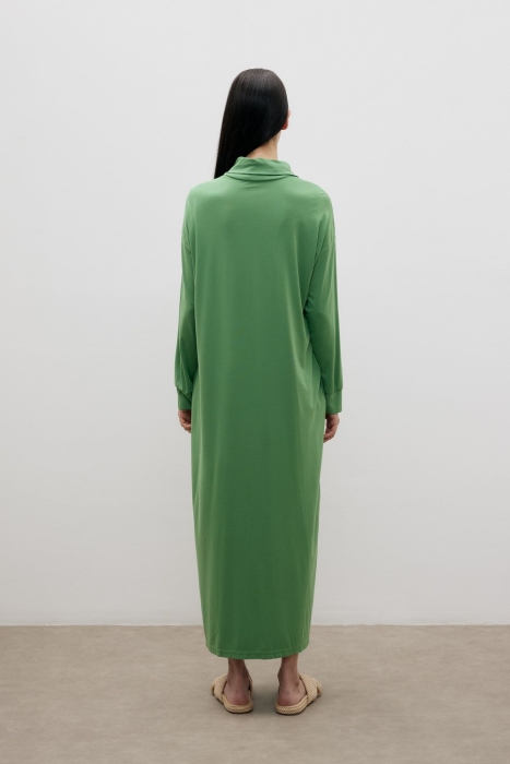 MerWish Modal Elbise YEŞİL - 3