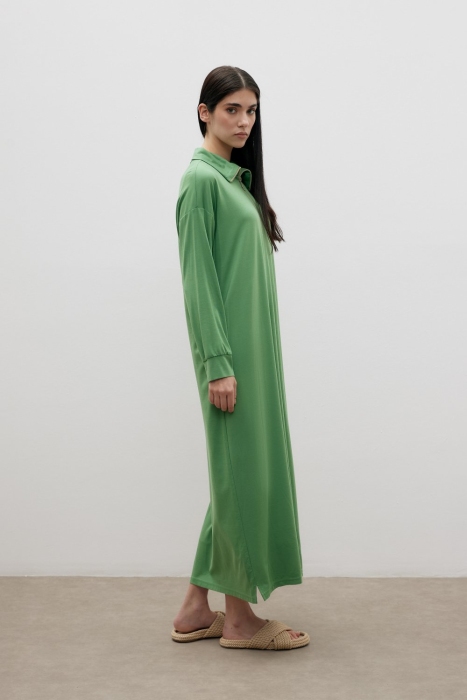 MerWish Modal Elbise YEŞİL - 2