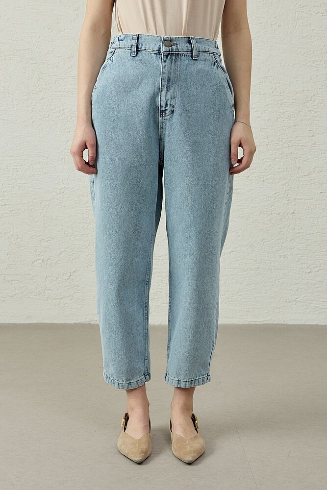 MerWish New Basic Denim Pantolon Koyu Buz Mavi - 1