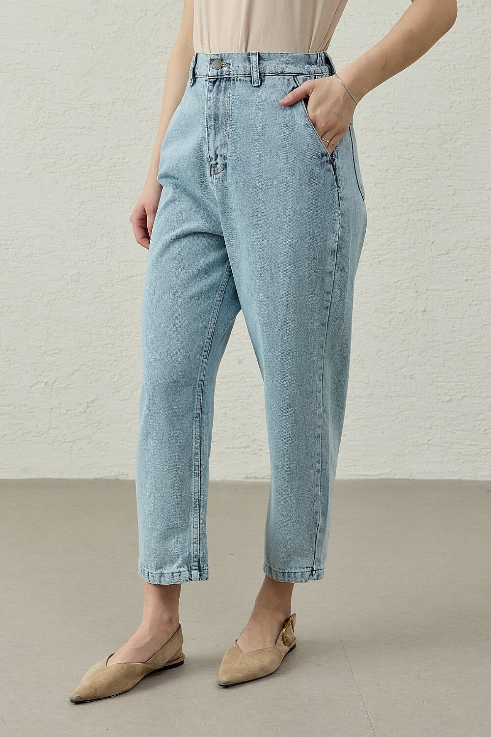 MerWish New Basic Denim Pantolon Koyu Buz Mavi - 2