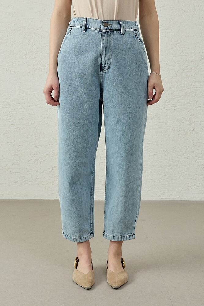 MerWish New Basic Denim Pantolon Koyu Buz Mavi - 3