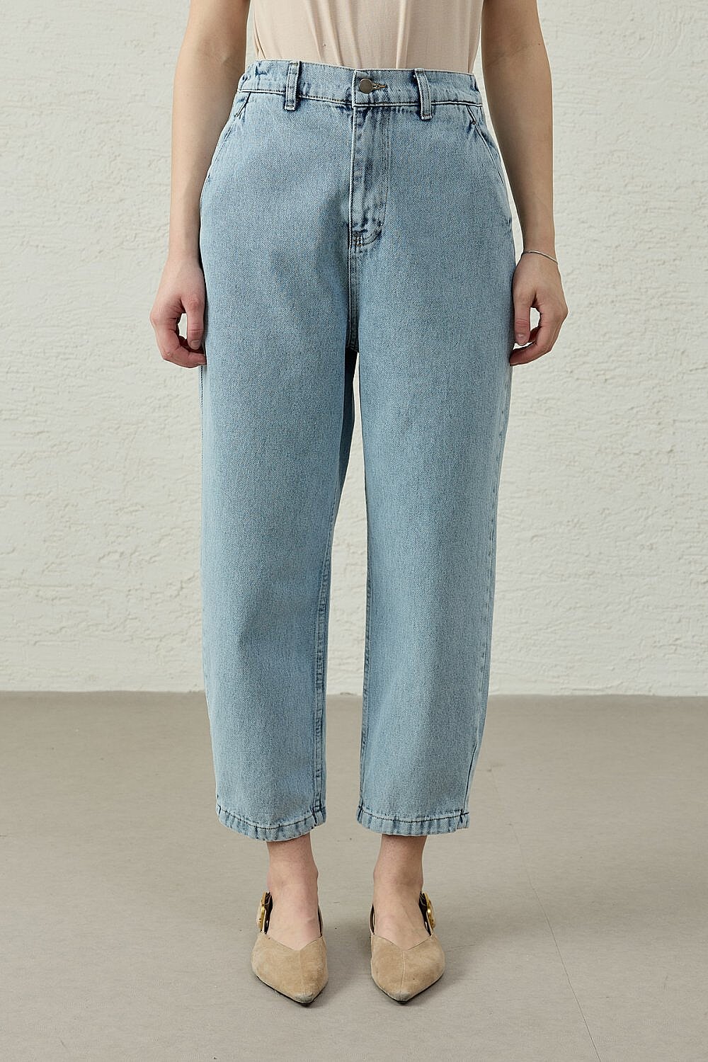 MerWish New Basic Denim Pantolon Koyu Buz Mavi - 3