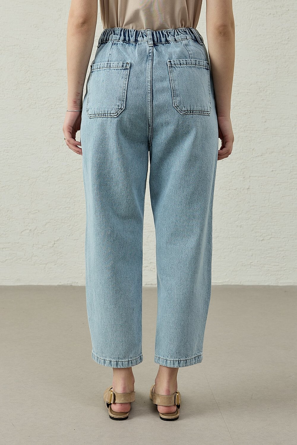 MerWish New Basic Denim Pantolon Koyu Buz Mavi - 4