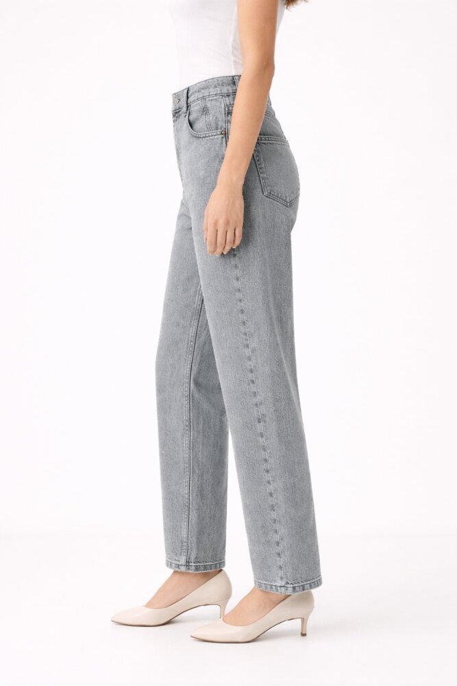 MerWish New Basic Denim Pantolon Koyu Gri - 2