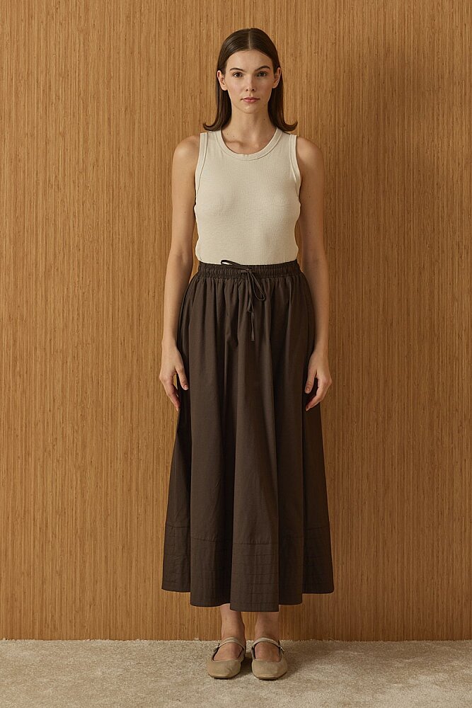 MerWish New Poplin Etek Acı Kahve