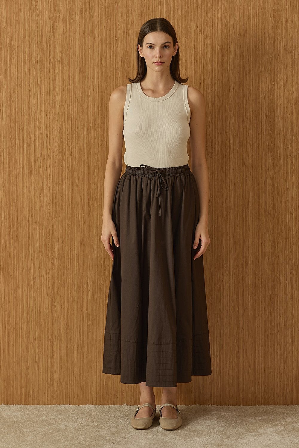 MerWish New Poplin Etek Acı Kahve - 1