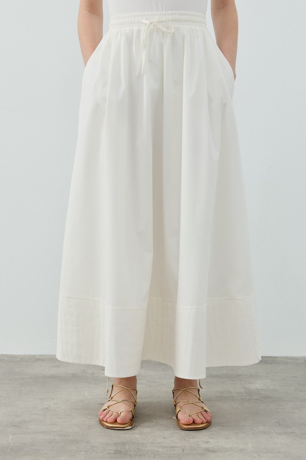 MerWish New Poplin Etek BEYAZ - 1