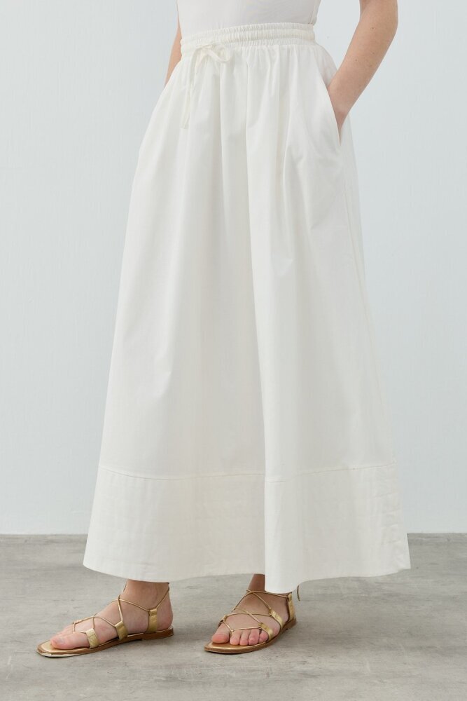 MerWish New Poplin Etek BEYAZ - 2