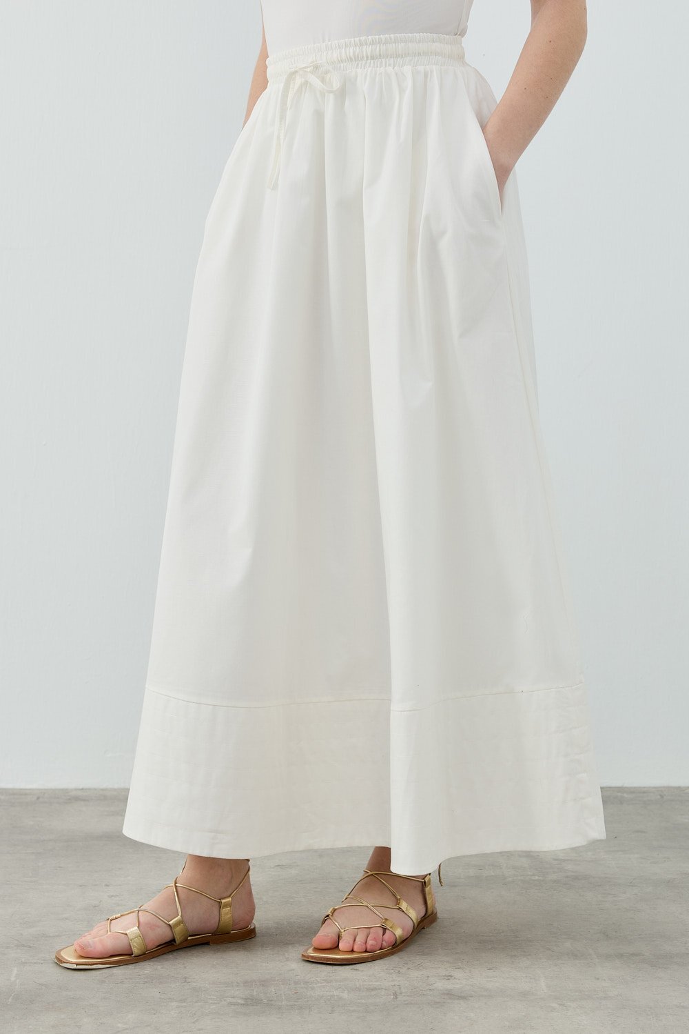 MerWish New Poplin Etek BEYAZ - 2