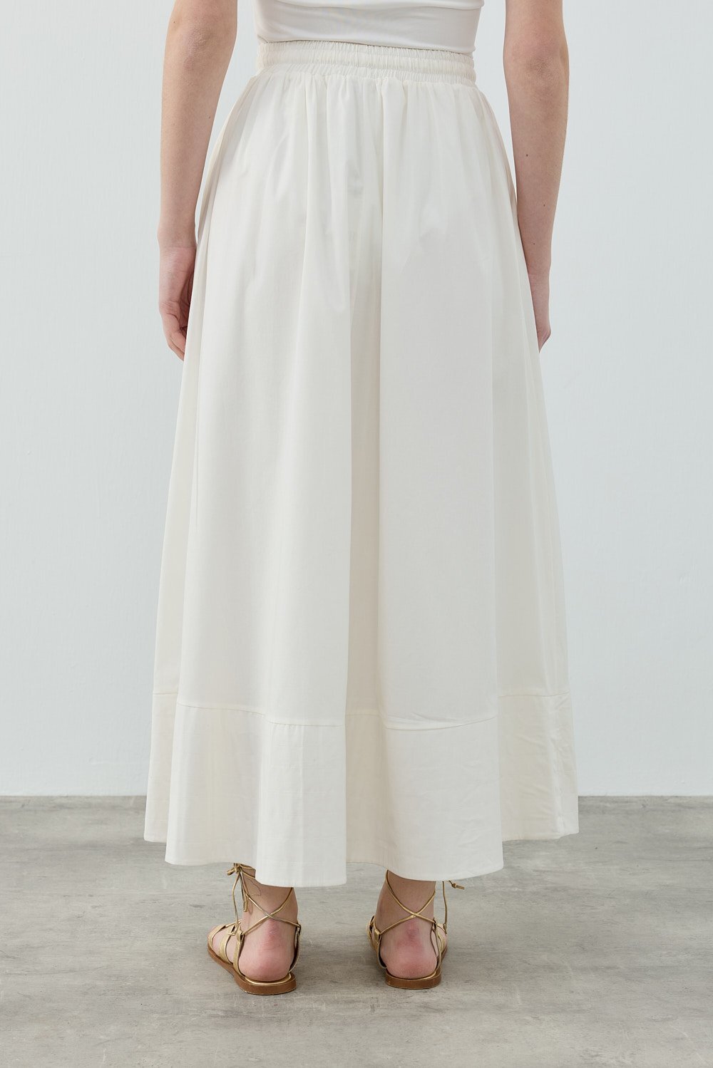 MerWish New Poplin Etek BEYAZ - 3