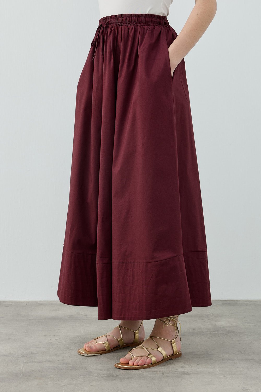 MerWish New Poplin Etek BORDO - 2