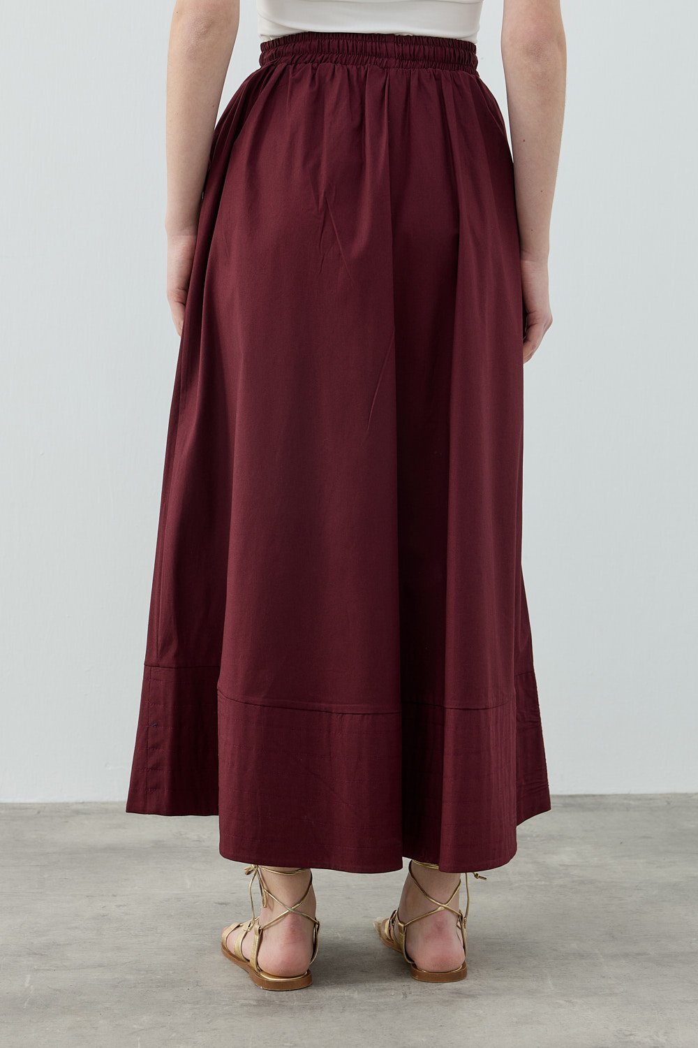 MerWish New Poplin Etek BORDO - 3