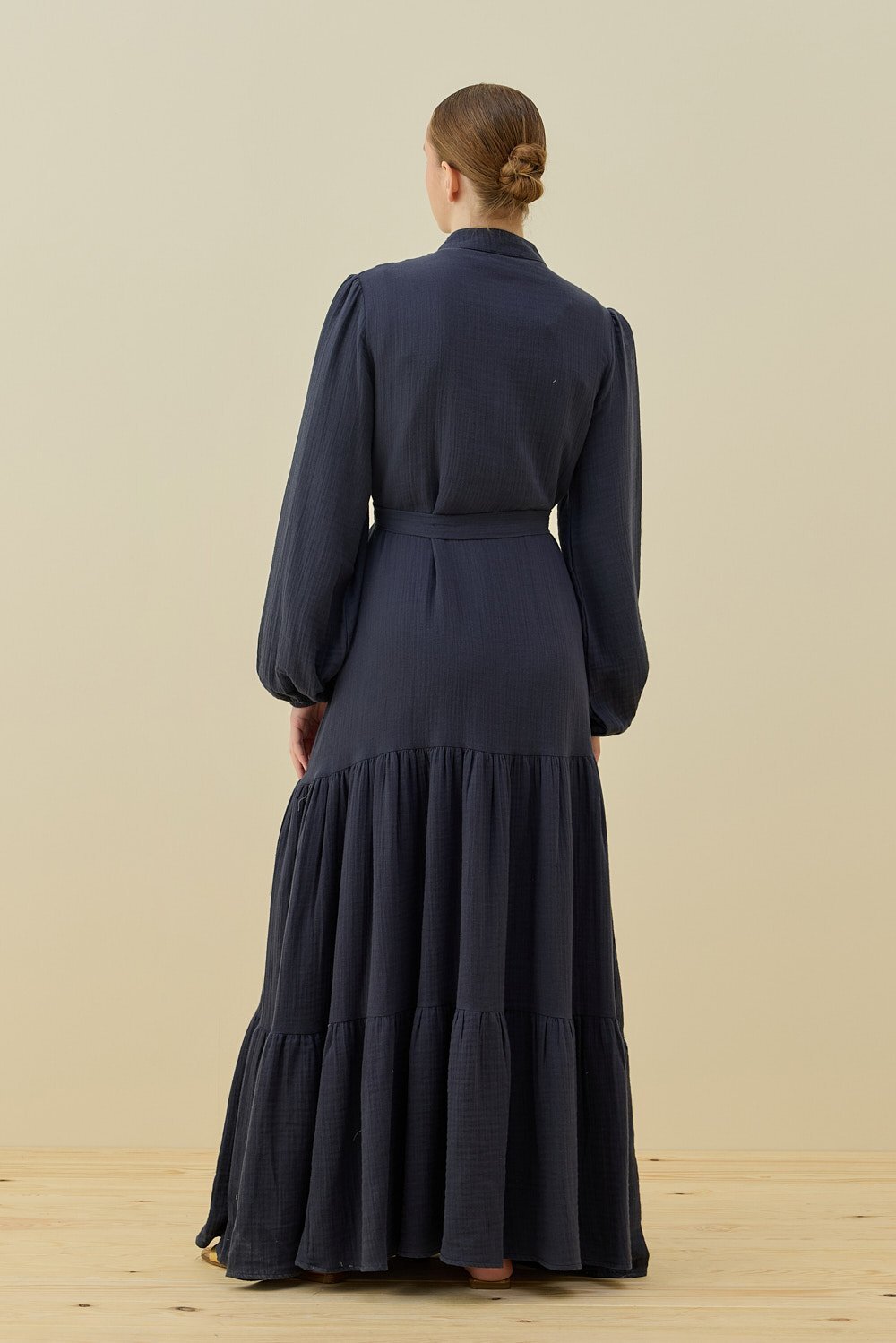 MerWish Organik Muslin Elbise İNDİGO - 3