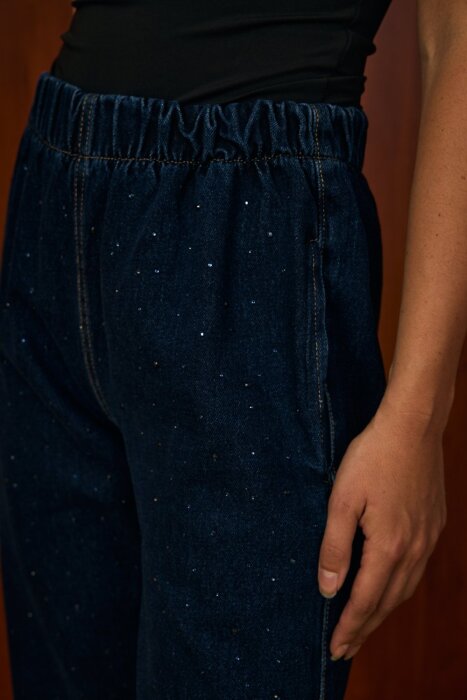 merWish Palazzo Taşlı Denim LACİVERT - 3