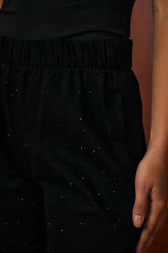 merWish Palazzo Taşlı Denim SİYAH - 3
