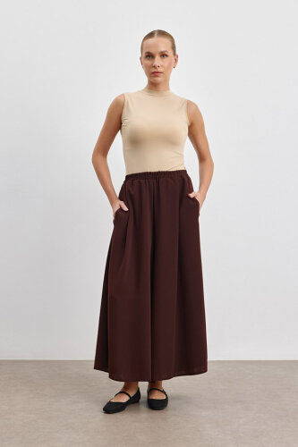 MerWish Pantolon Etek KAHVE - 1