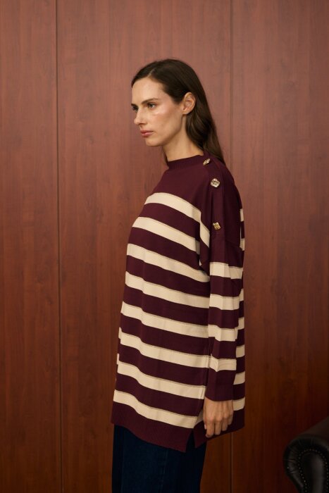 MerWish Paris Triko Tunik BORDO - 2