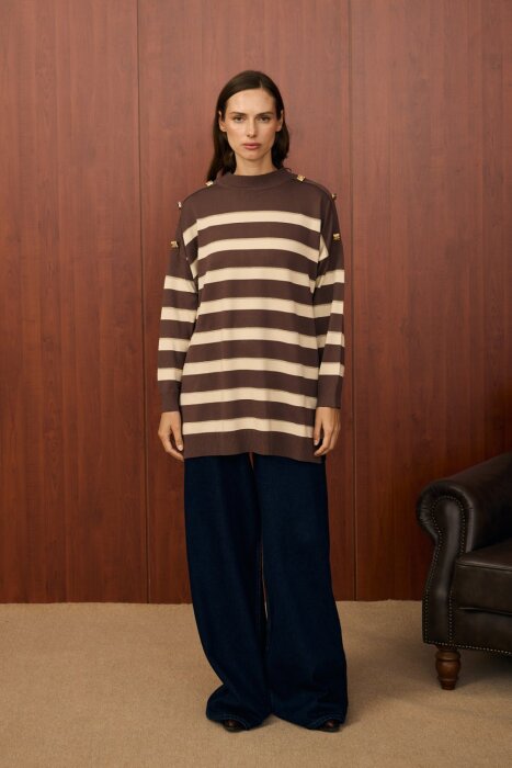 MerWish Paris Triko Tunik KAHVE - 1