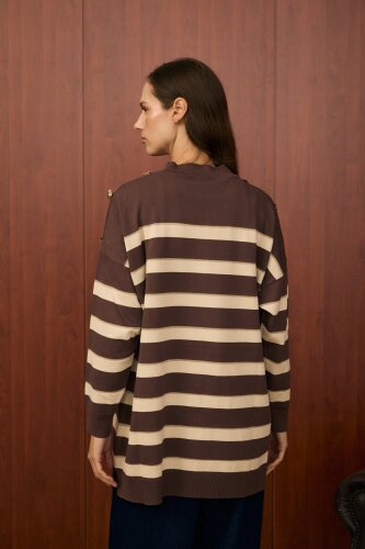 MerWish Paris Triko Tunik KAHVE - 4