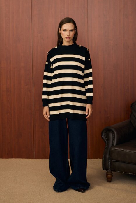 MerWish Paris Triko Tunik SİYAH - 1