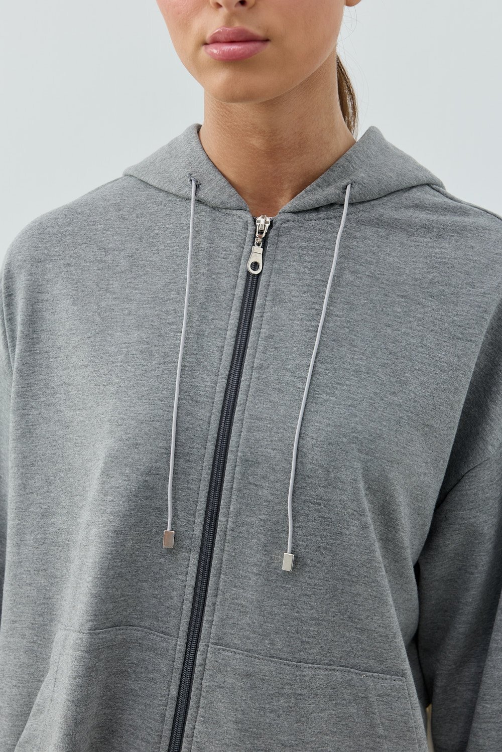 MerWish Plise Şifon Takım GRİ - 3