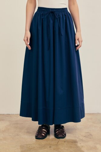 MerWish Poplin Basic Etek LACİVERT 