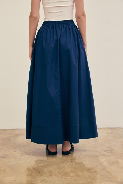 MerWish Poplin Basic Etek LACİVERT - 3
