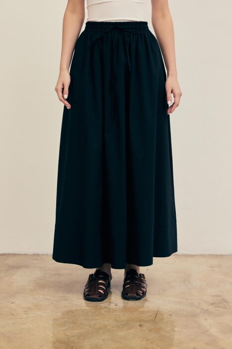 MerWish Poplin Basic Etek SİYAH - 1