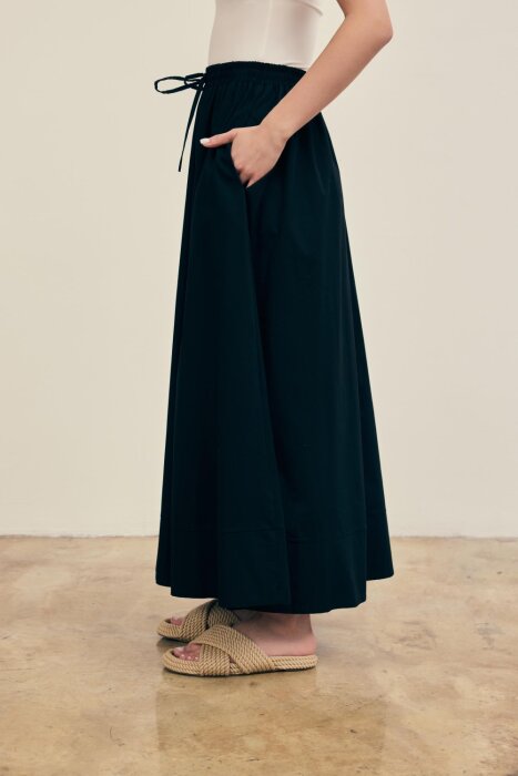 MerWish Poplin Basic Etek SİYAH - 2