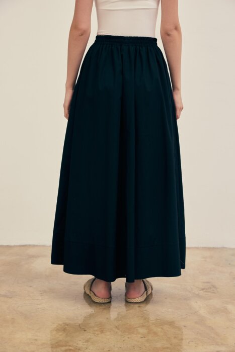 MerWish Poplin Basic Etek SİYAH - 3