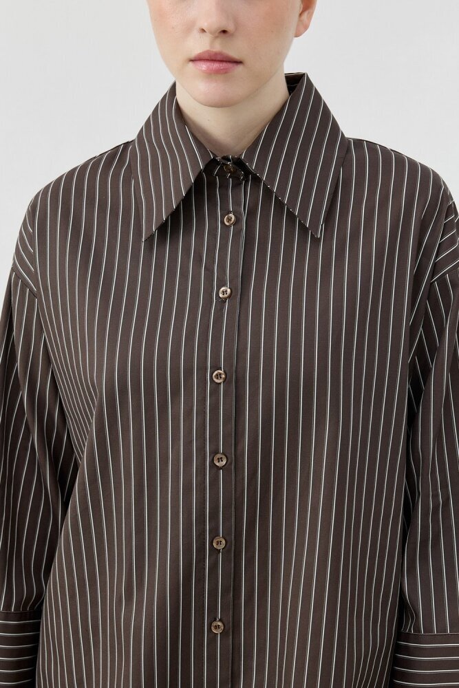 MerWish Poplin Gömlek KAHVERENGİ - 2