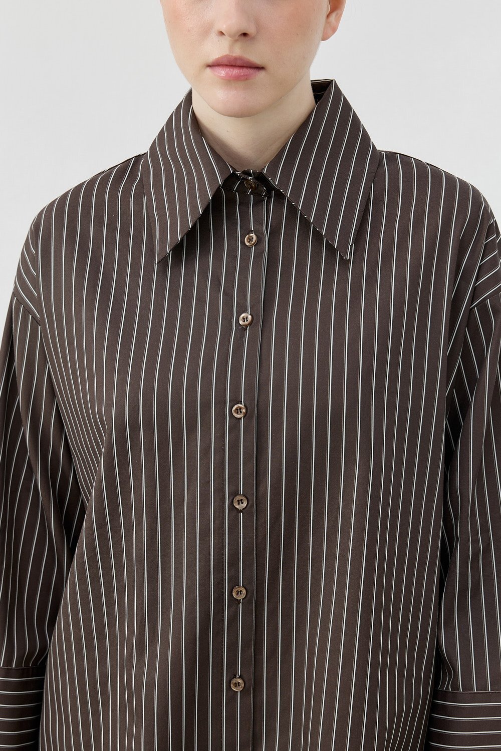 MerWish Poplin Gömlek KAHVERENGİ - 2