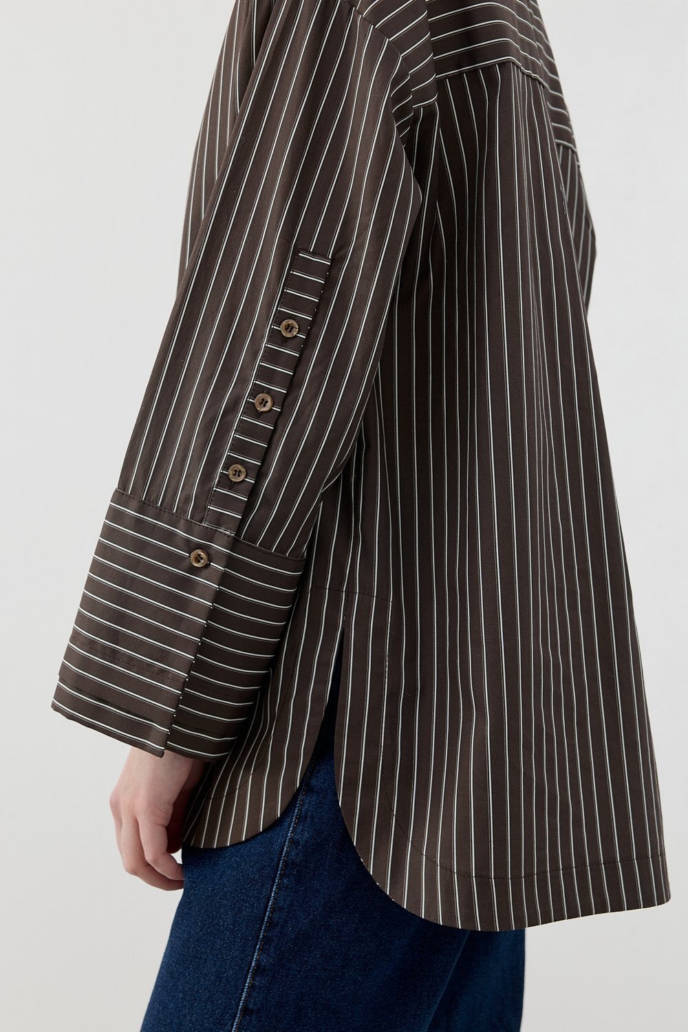 MerWish Poplin Gömlek KAHVERENGİ - 3