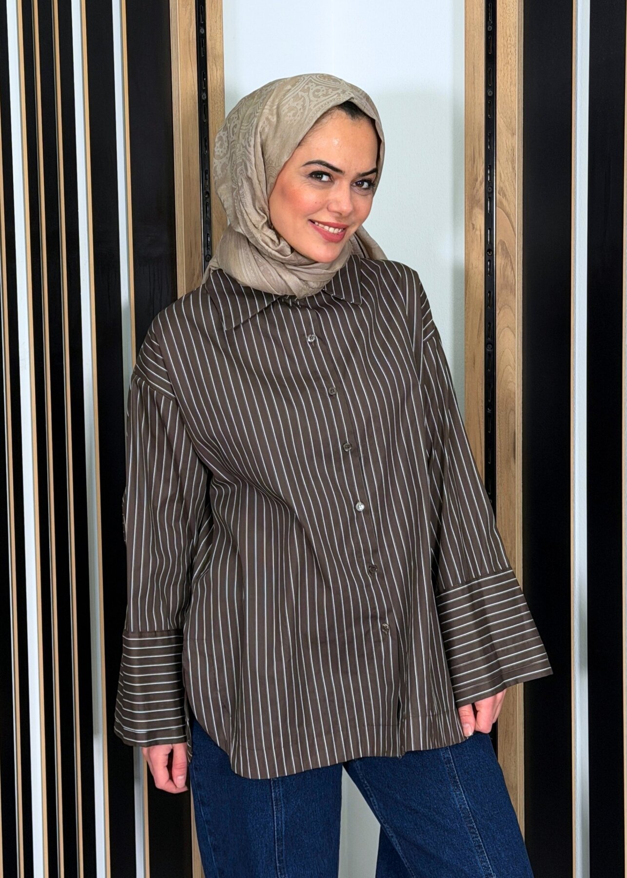 MerWish Poplin Gömlek KAHVERENGİ - 2