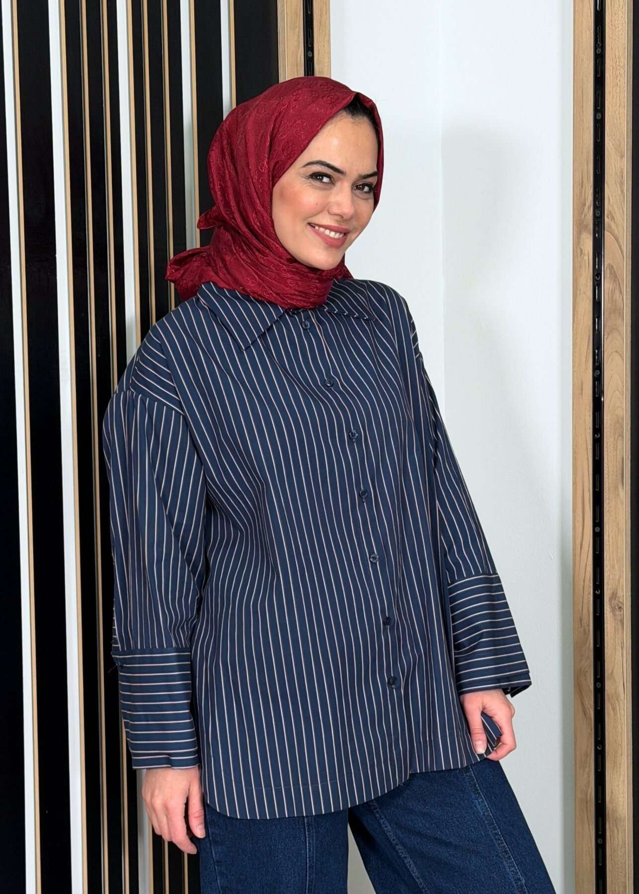 MerWish Poplin Gömlek LACİVERT - 2