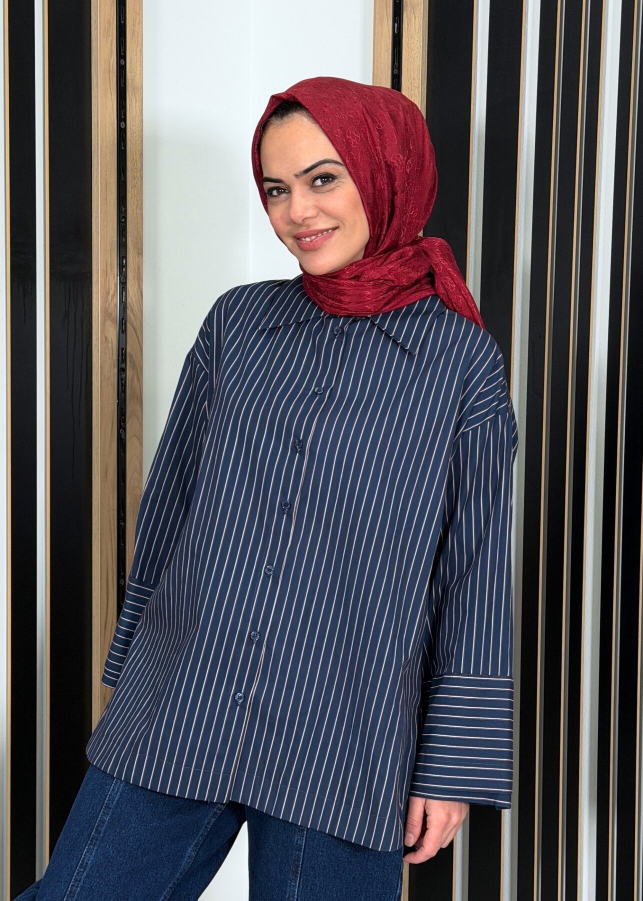 MerWish Poplin Gömlek LACİVERT - 3