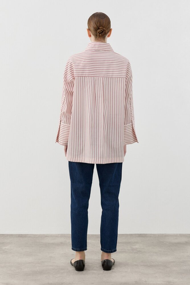 MerWish Poplin Gömlek PUDRA - 4