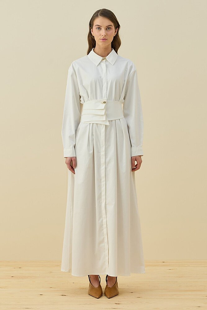 MerWish Rennes Elbise EKRU