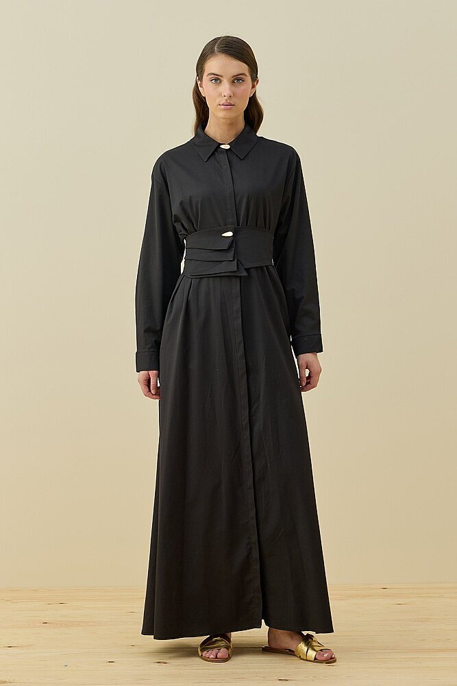 MerWish Rennes Elbise SİYAH